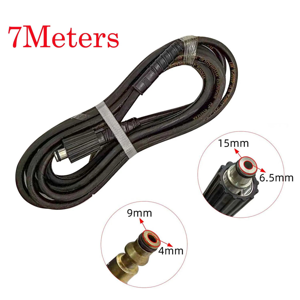 7M High-Pressure Car Wash Hose – Reinforced Rubber Pipe