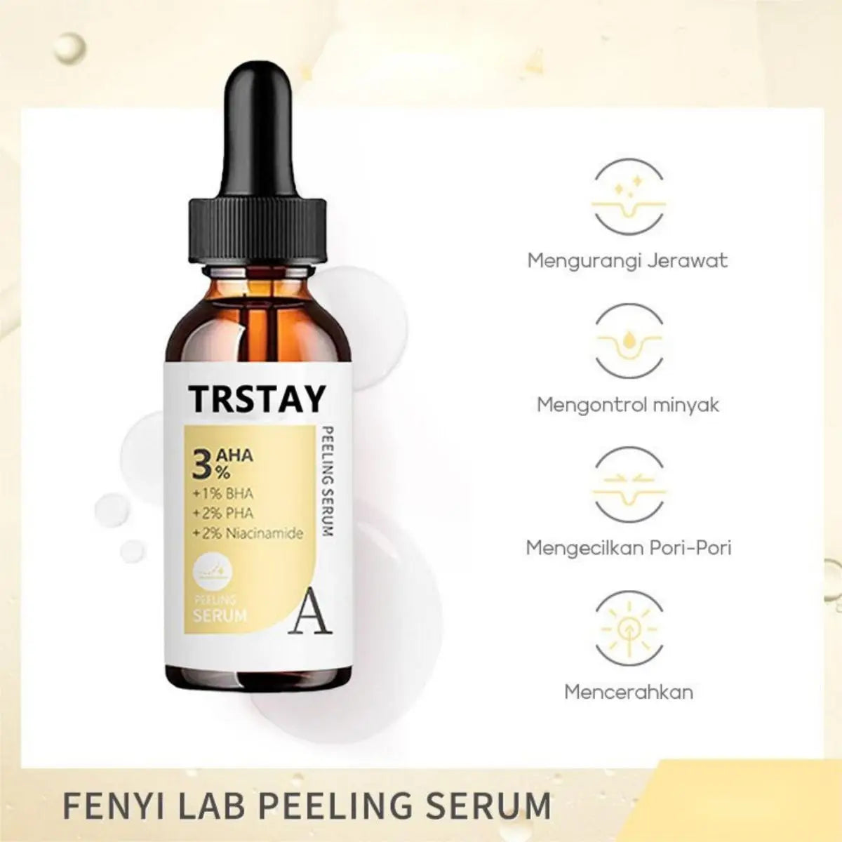 AHA Peeling Serum Salicylic Acid Face Essence Shrink Pores Acne