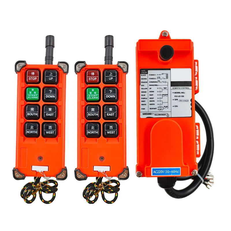F21-E1B Crane Remote Control – 2 Transmitters + Receiver AC/DC
