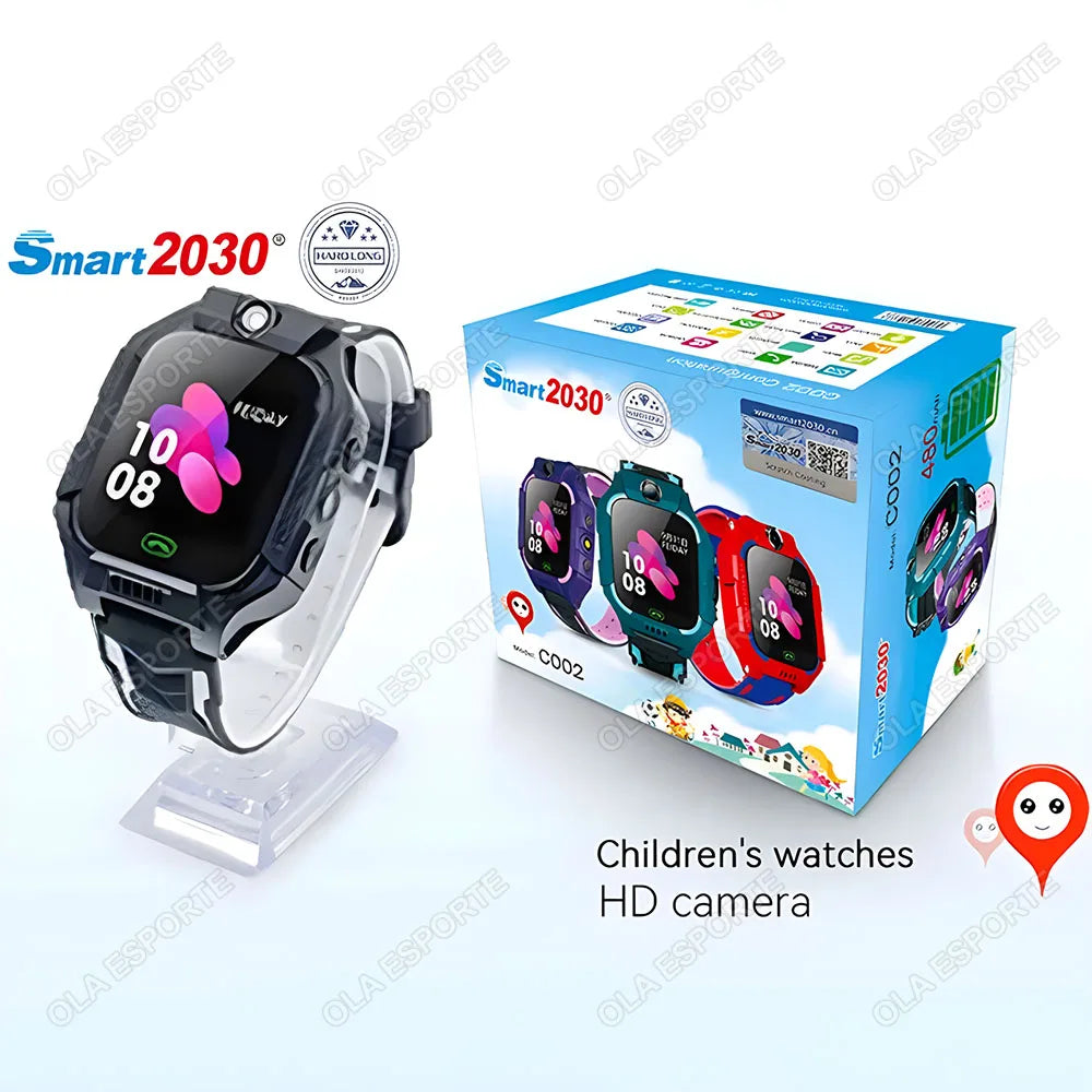 Kids Smart Watch 2G GPS LBS Tracker SOS Call Waterproof