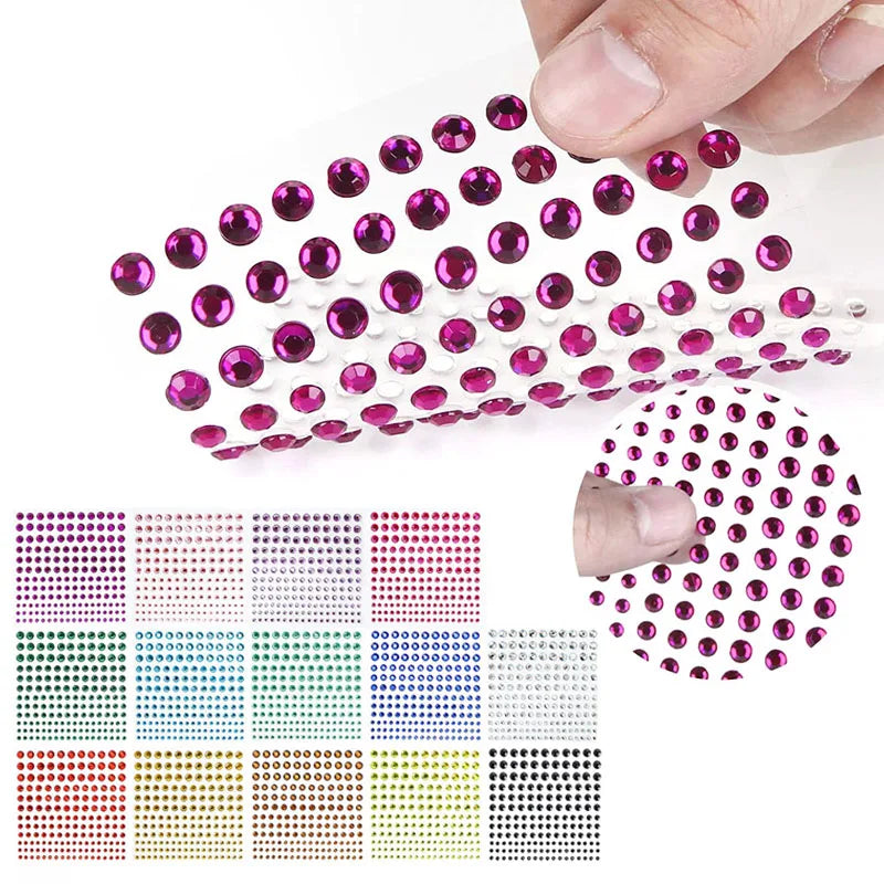 Self Adhesive Rhinestone Gem Stickers Face Nail Body Makeup Festival