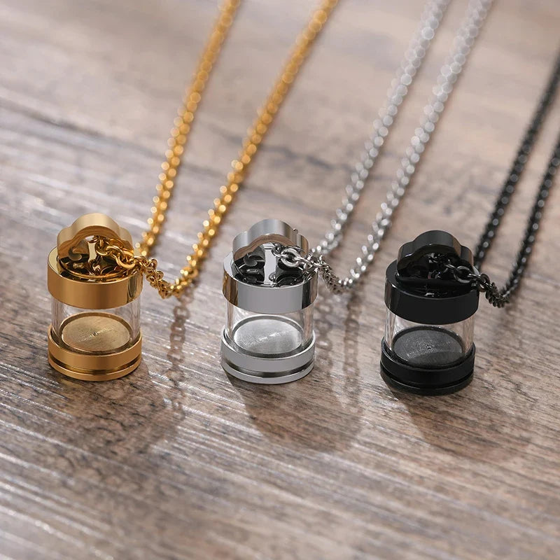 Fillable Glass Tube Urn Necklace – Keepsake Memorial Pendant