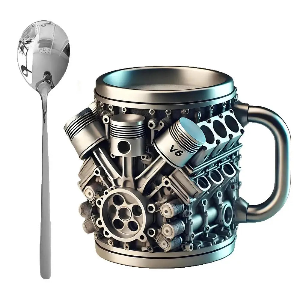 V12 Engine Coffee Mug 200ml | Unique Car Enthusiast Gift