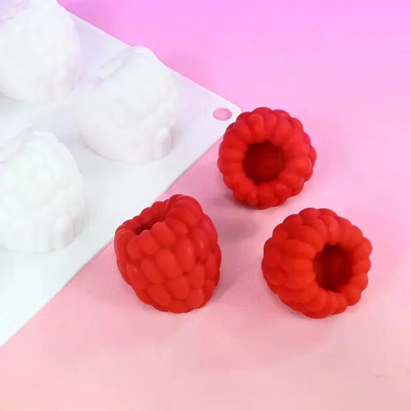 6-Cavity Silicone Raspberry Mold – Non-Stick Baking & Jelly Mold