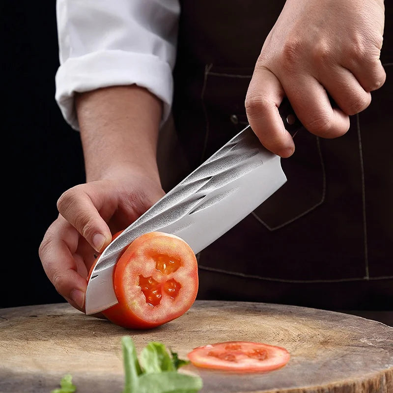 7.5" Hand-Forged Santoku Knife – High-Carbon Steel Chef Knife