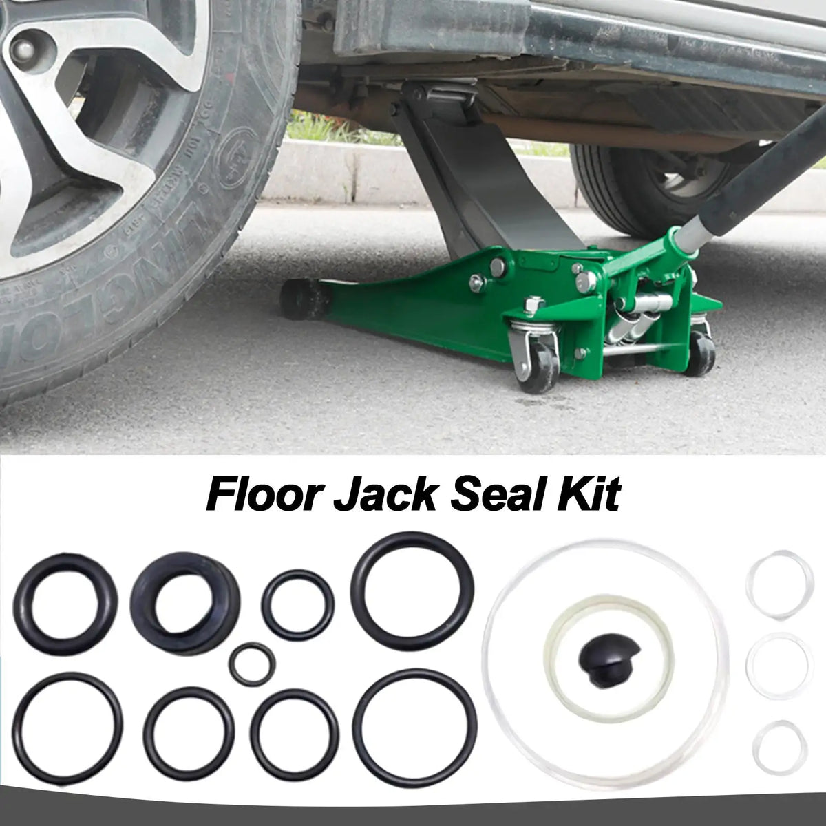 15-Pc 3-Ton Floor Jack Seal Kit | Hydraulic O-Ring Rebuild Set