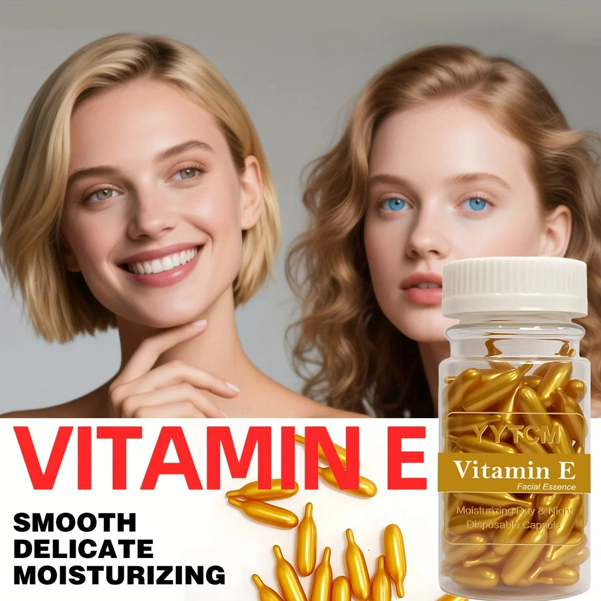 Vitamin E Serum Capsules – Hydrating Facial Oil | 90 Count
