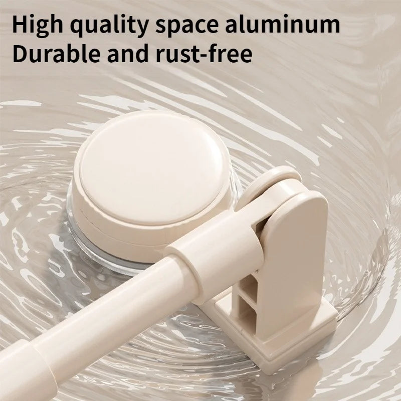 No-Drill Extendable Suction Towel Bar – Bathroom Shelf Rack