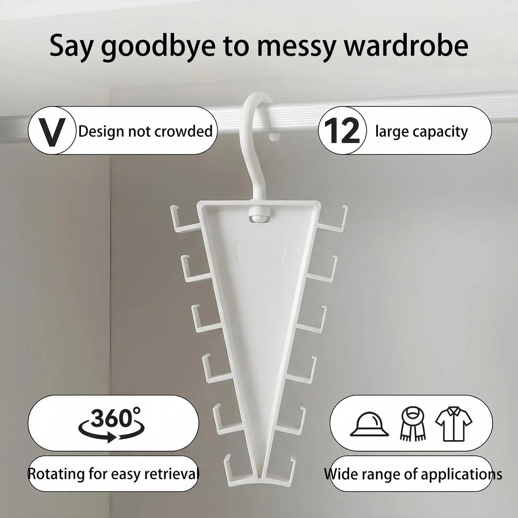 V-Shape Space Saving Hangers – Anti-Slip Closet Hook Organizer