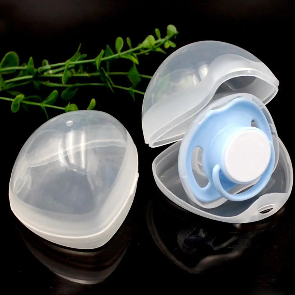 Pacifier Cover 3 Container Holder Case Lightweight Transparent Baby