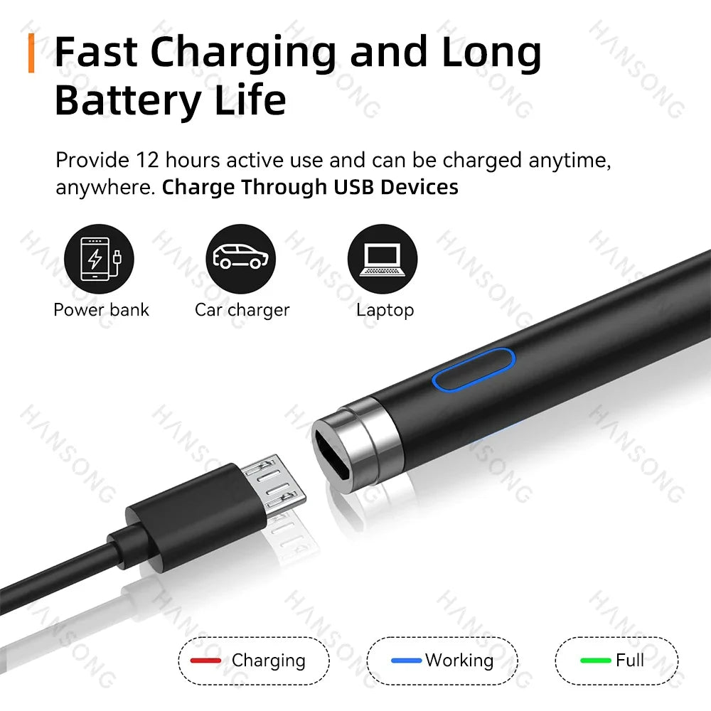 Rechargeable Active Stylus Pen for iPad iPhone & Android