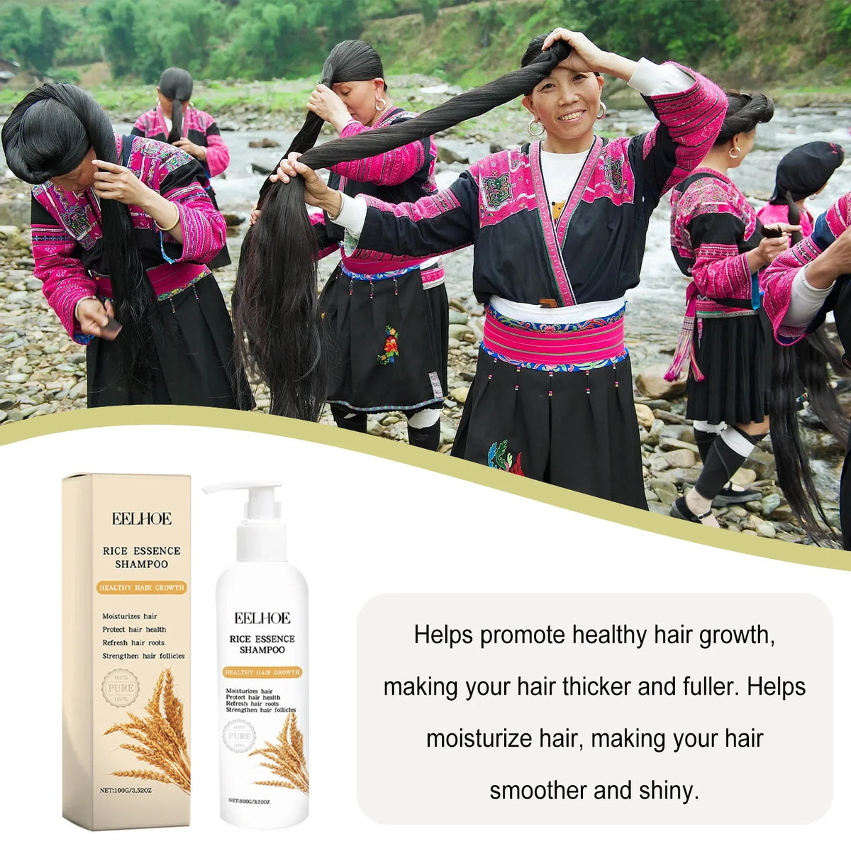 Eelhoe Rice & Rosemary Oil Shampoo – Hair Growth 100g