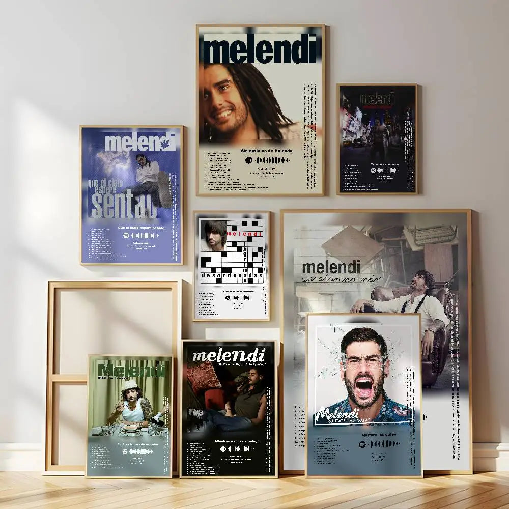 Melendi Singer Wall Poster – Self-Adhesive Waterproof Art Sticker