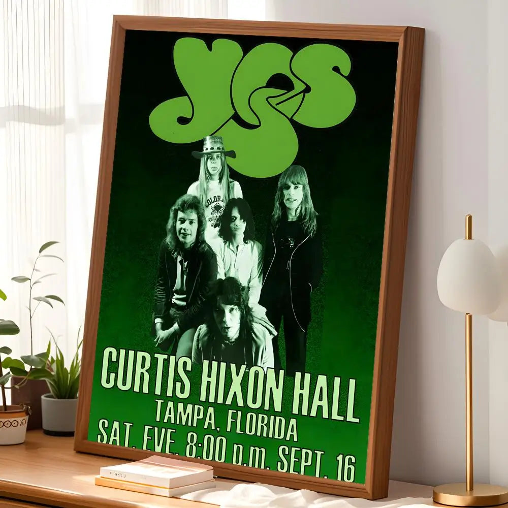 Yes Band HD Self-Stick PVC Wall Poster – Waterproof Room Decor