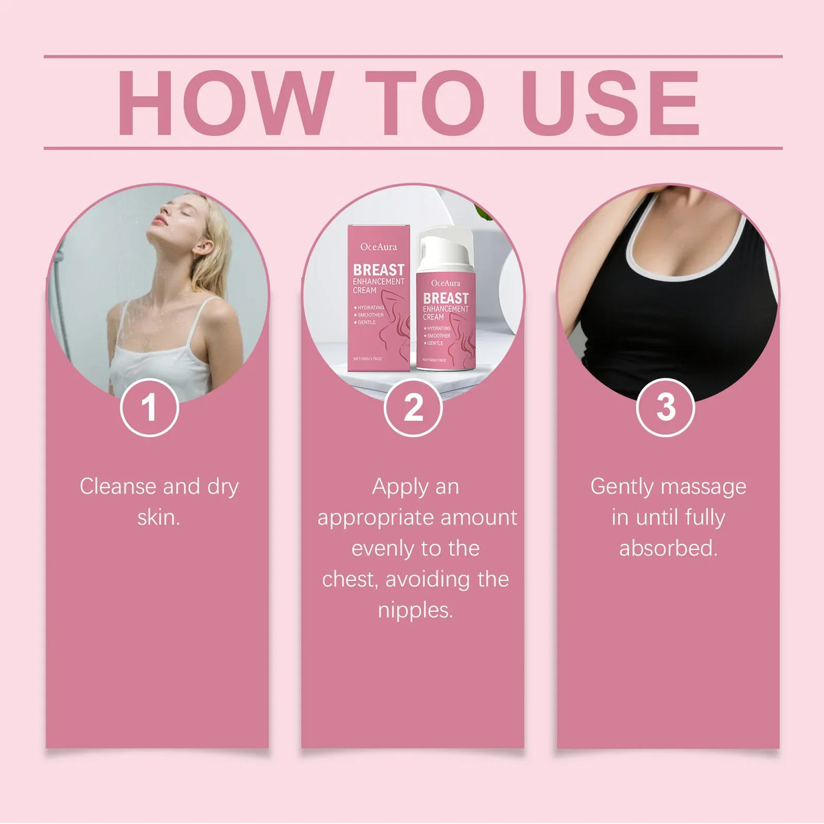 OceAura Bust Firming Lifting Massage Cream 50g – Deep Hydration