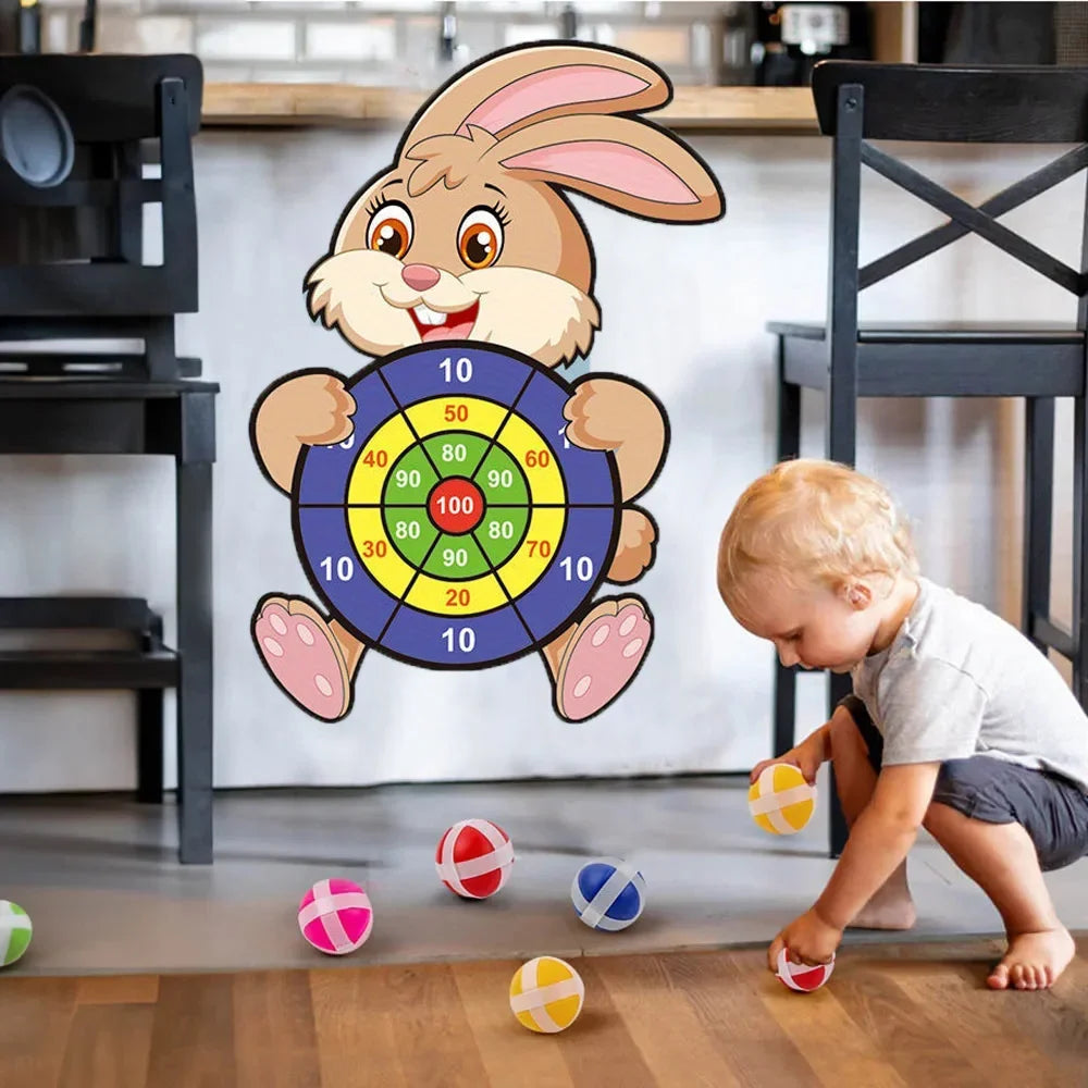 Educational Games Dart Board Kids Toy Stickey Ball Indoor Sports
