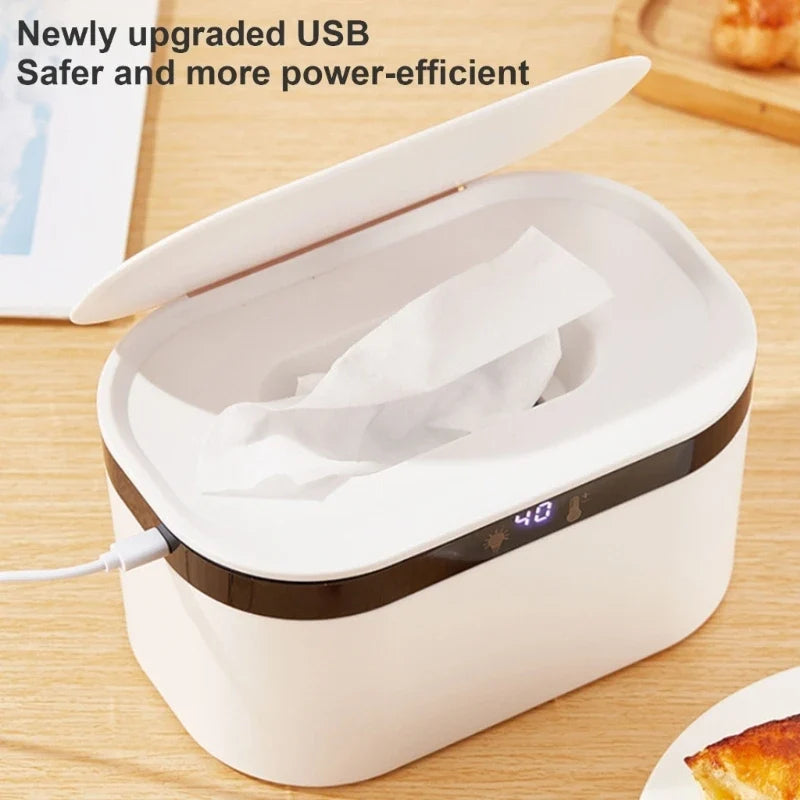 Baby Wipe Warmer & Dispenser | Night Light, 3-Level Temp