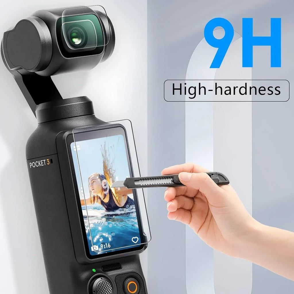 9H Tempered Glass Screen & Lens Protector – DJI OSMO Pocket 3 & 4