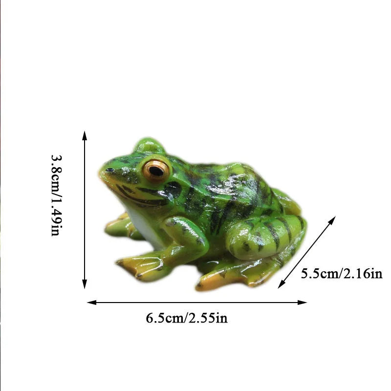 Resin Frog Statue – Bonsai, Garden & Desk Décor Ornament