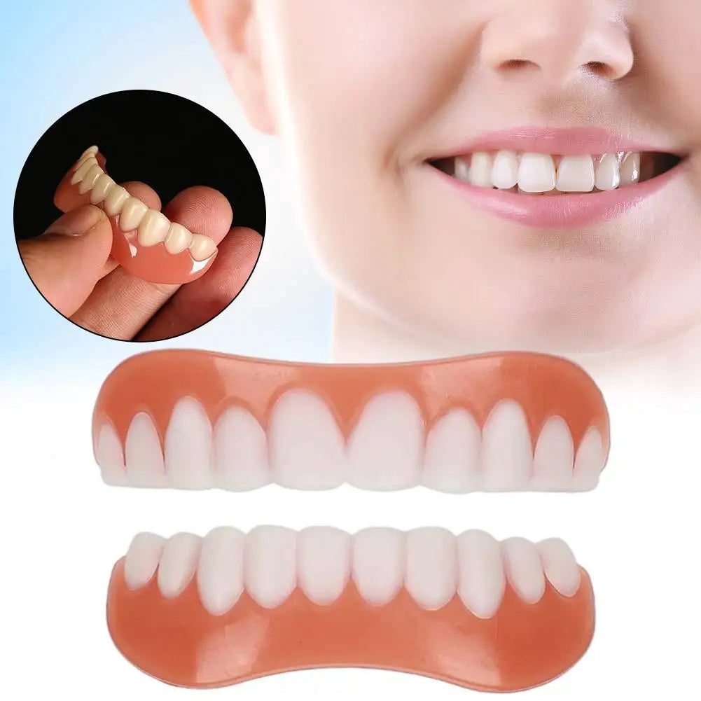 Soft Silicone Denture Kit – Upper & Lower Teeth Liner Set
