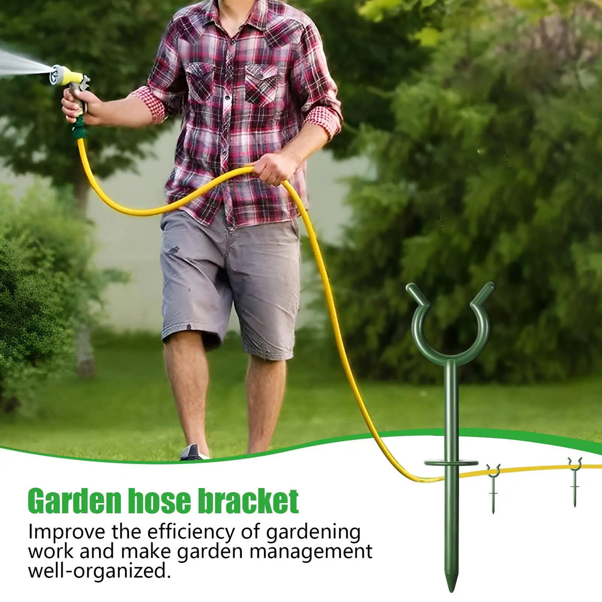 100-Pc Garden Hose Guide Stakes – Plant Protection Holders