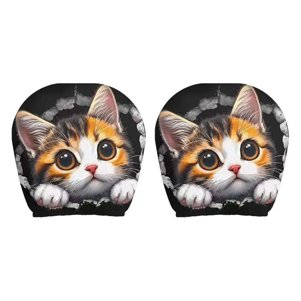 Funny Animal Car Headrest Covers Universal Auto Seat Neck Pillowcase