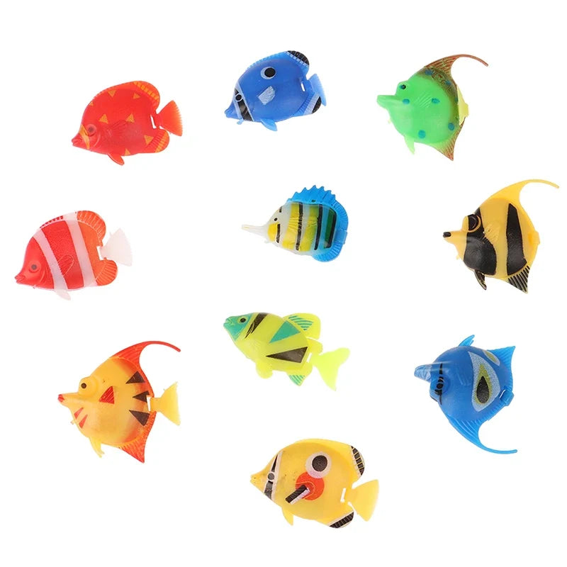 10 Pcs Artificial Floating Fish Aquarium Tank Decor Ornaments