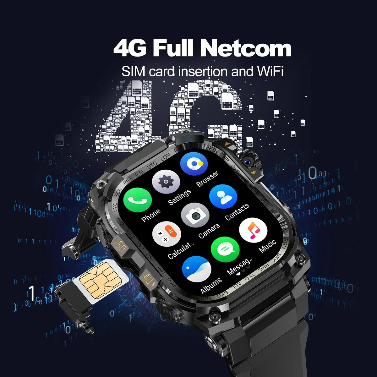 Zestbolt Q888 4G Smart Watch | Android 10, GPS, 8MP Camera