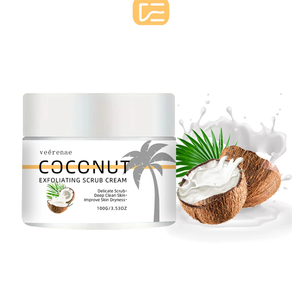 Coconut Walnut Exfoliating Scrub Cream – All Skin Types