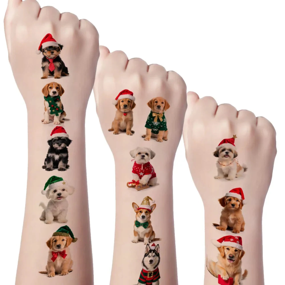 54pcs Christmas Temporary Tattoo Stickers – Waterproof 3D