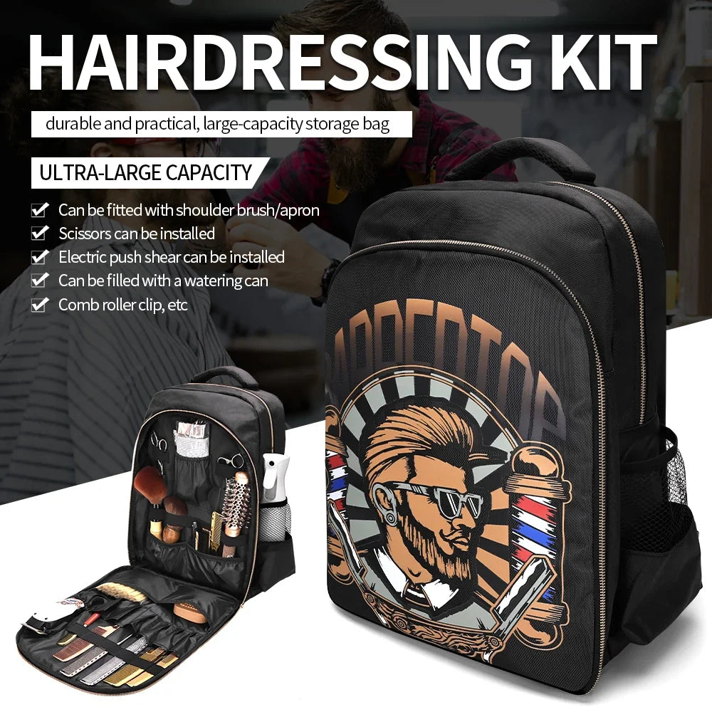 Barber Backpack Bag for Hair Dryer, Scissors & Salon Tools