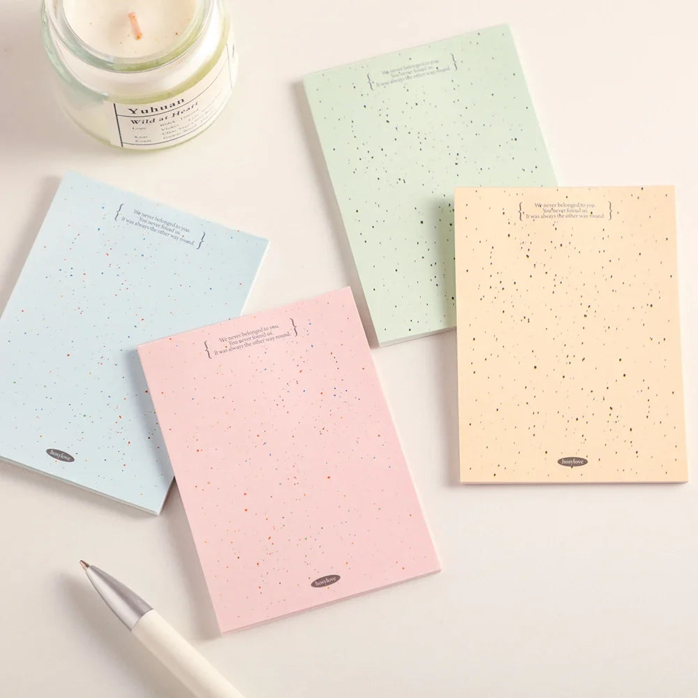 120 Sheets Ins Ink Splatter Notebook Macaron Minimalist Non Stick