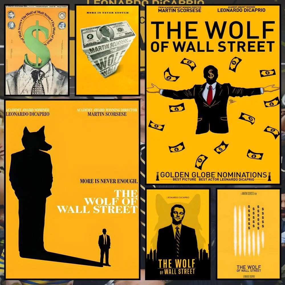 Wolf of Wall Street Movie Poster – Peel & Stick PVC Wall Art
