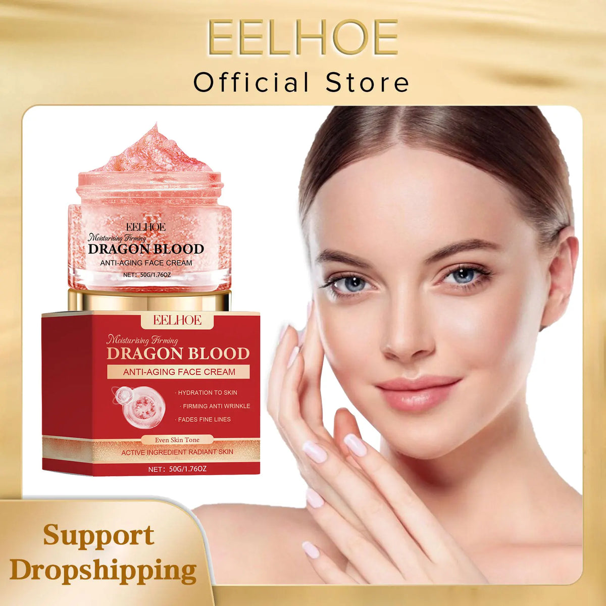 EELHOE Dragon Blood Face Cream – Firming & Moisturizing 50g