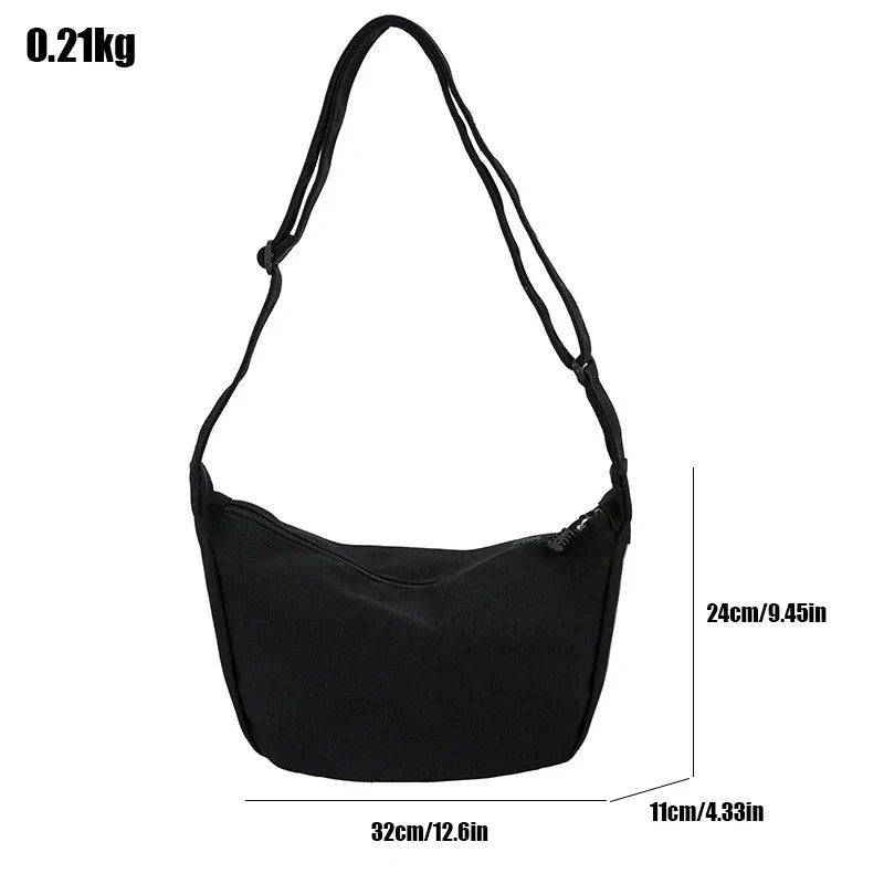 Large Capacity Nylon Crossbody Bag – Unisex Street Style