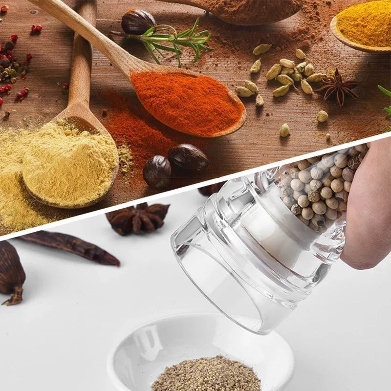 Acrylic Pepper Mill & Salt Shaker Set – Ceramic Grinder Combo