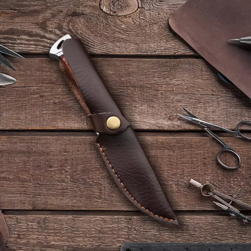 Fixed Blade Camping Knife – 4Cr13 Steel & Wood Handle