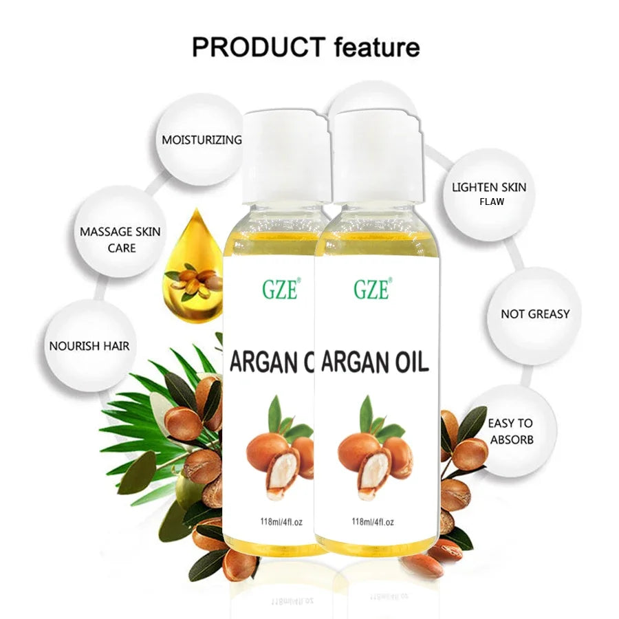 GZE Organic Moroccan Argan Oil | Cold Pressed Virgin Moisturizer