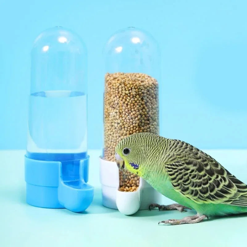 Hanging Bird Water Dispenser & Feeder – Parakeet Cage Accessory