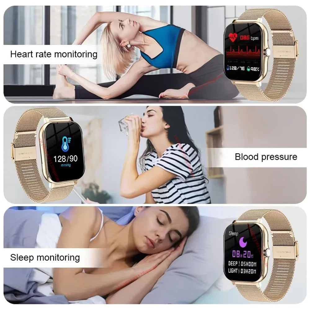 2026 Smart Watch Men Women Full Touch Screen Sport Fitness Bluetooth