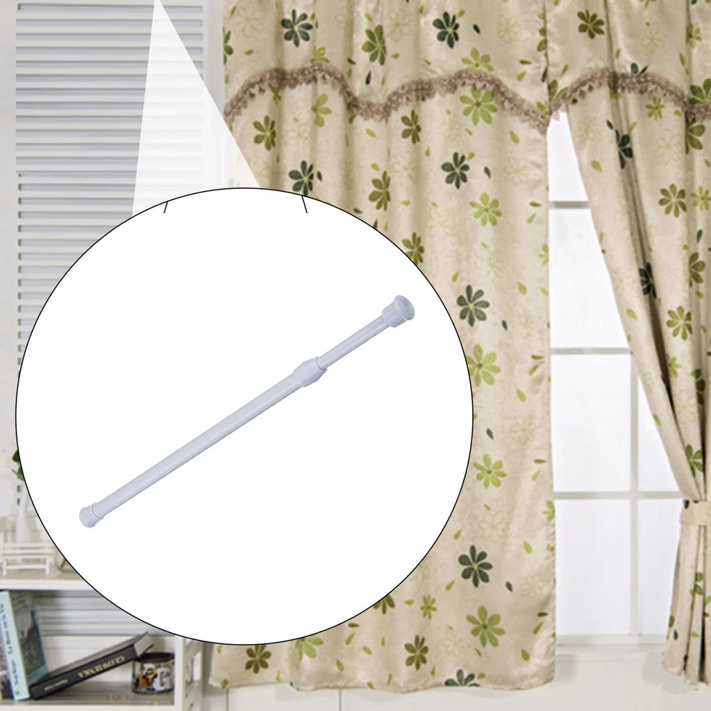 Spring Tension Curtain Rods – No-Drill Adjustable 3 Sizes