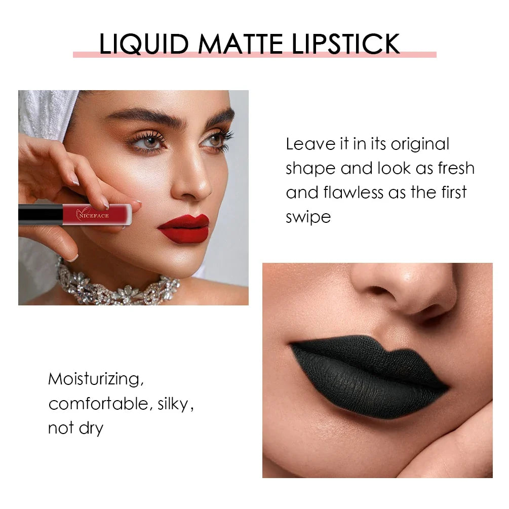 QiBest Matte Liquid Lipstick – Waterproof Long-Lasting Lip Gloss