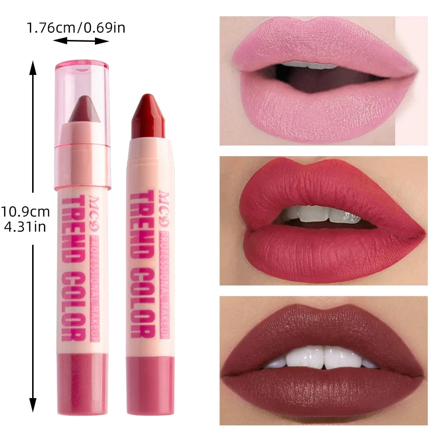 MCD 12-Color Waterproof Lip Liner Pen – Matte & Hydrating