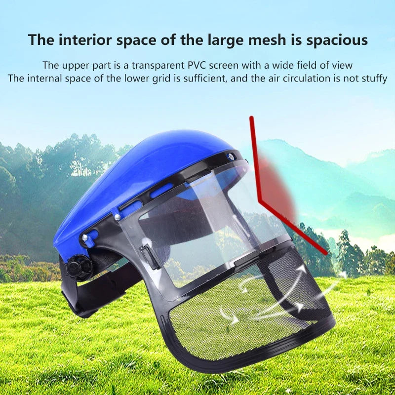 Safety Head-mounted PVC Protective Mask Anti Splashing Grass Dust
