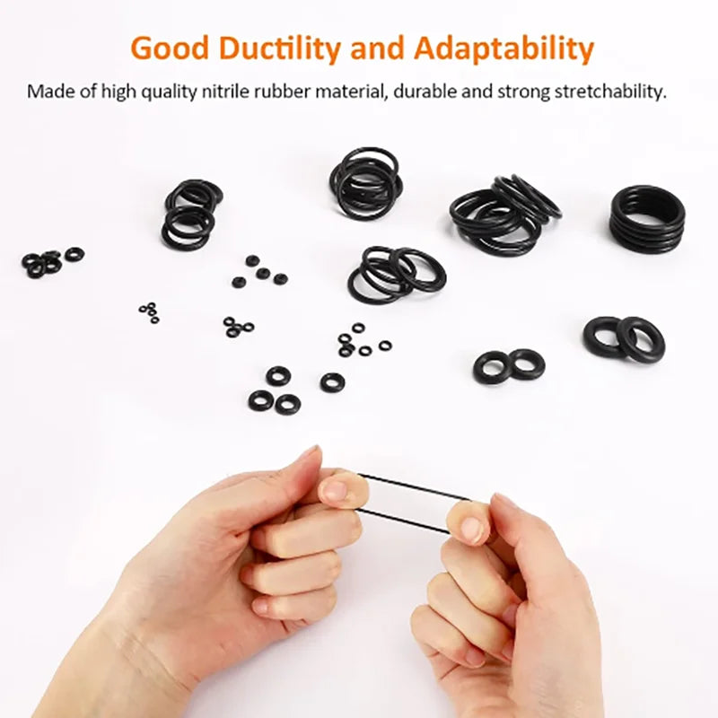 200pc Rubber O-Ring Assortment Kit – Multi-Size Gasket Seals