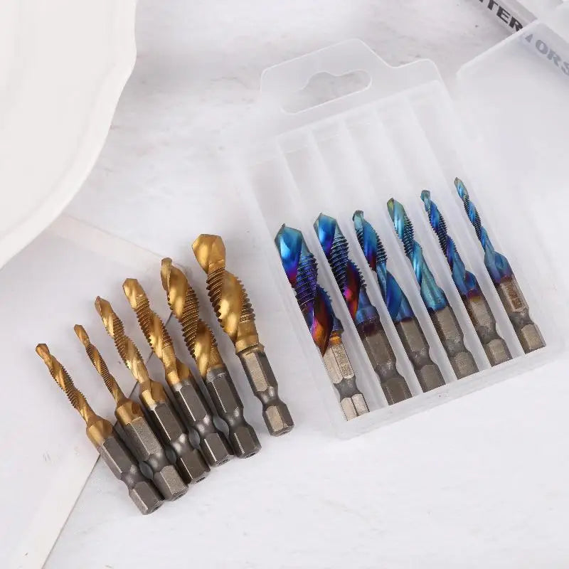 HSS Titanium Metric Tap Set M3–M10 | Hex Shank Drill Bits