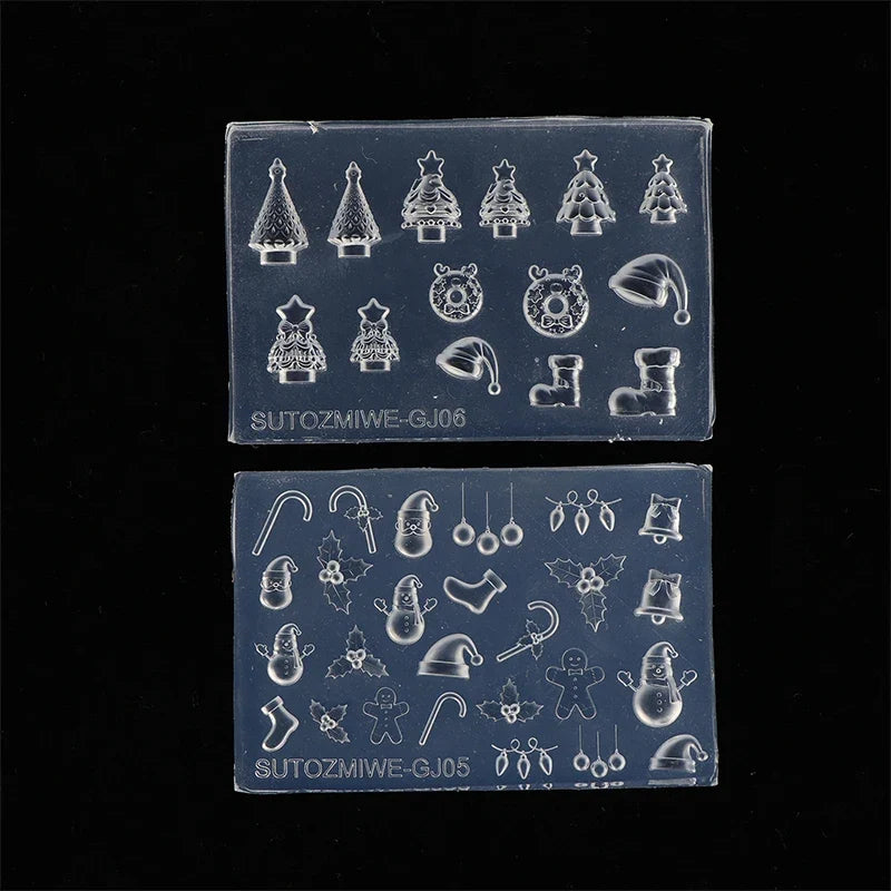 3D Christmas Silicone Nail Mold – DIY Nail Art Template