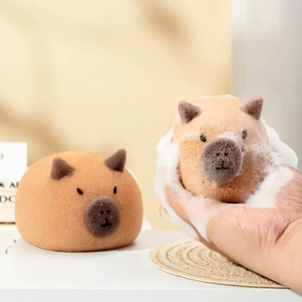 Animal Shaped Bath Sponge Ball Soft Foaming Back Scrubber Gentle