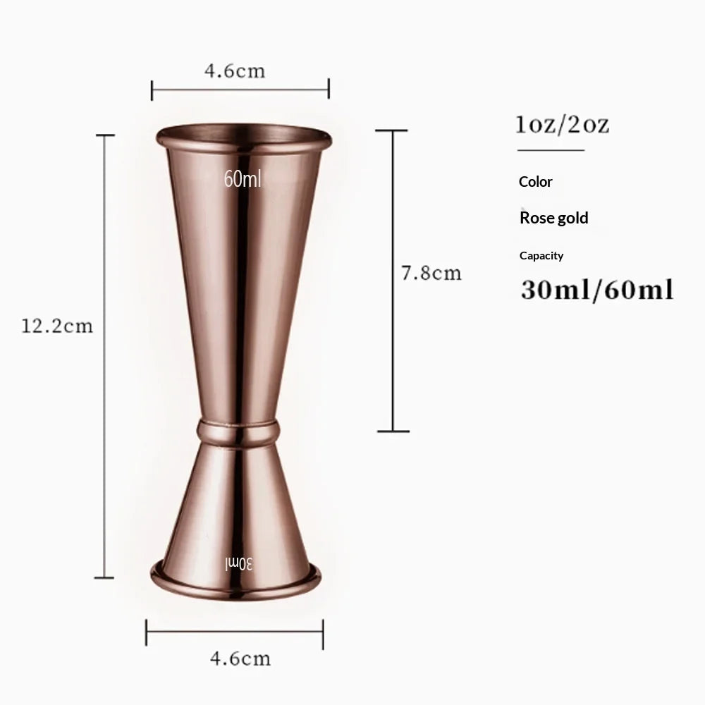 2026 Dual Shot 304 Stainless Steel Measure Cup Cocktail Shaker Drink