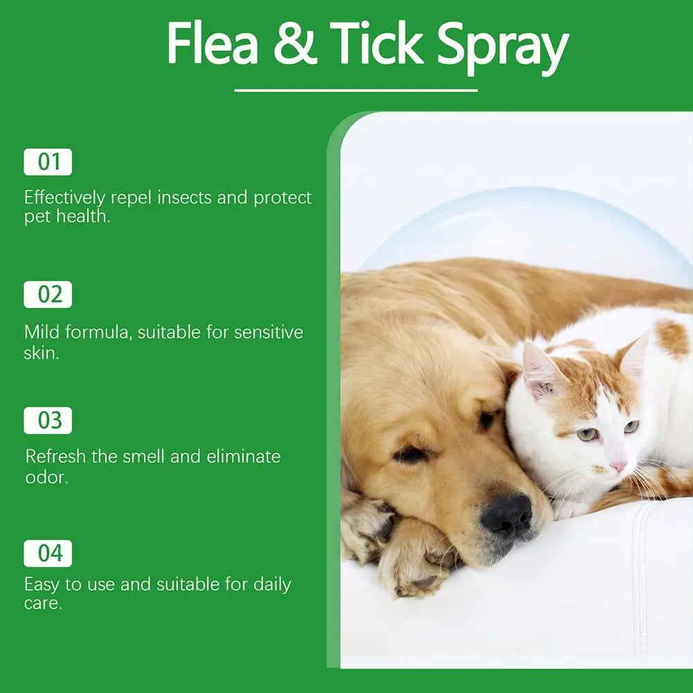 Pet Insect Repellent Dog Cat Hair Skin Spray Daily Gentle Care Agent